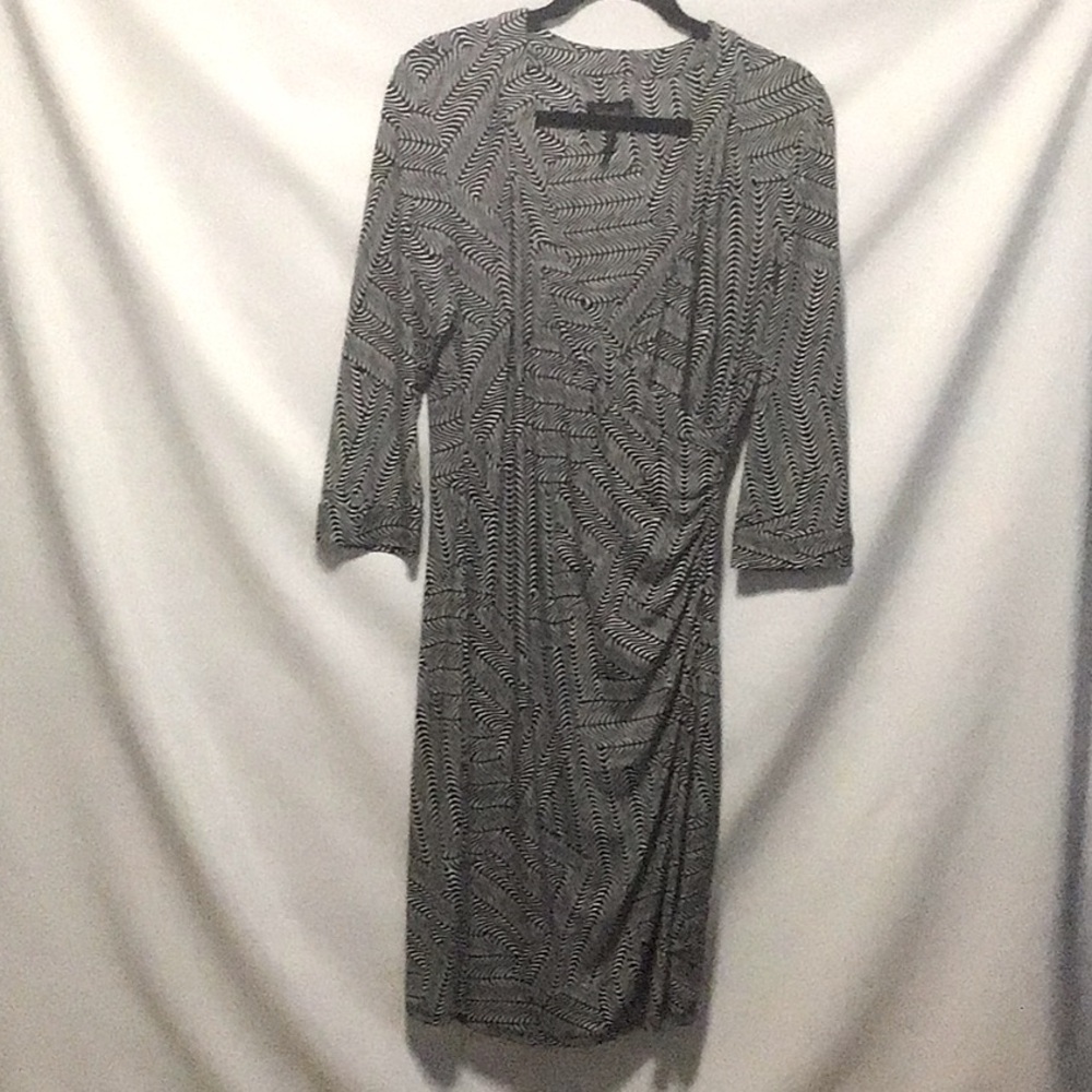 Black & White Geometric Print Women's Dress
